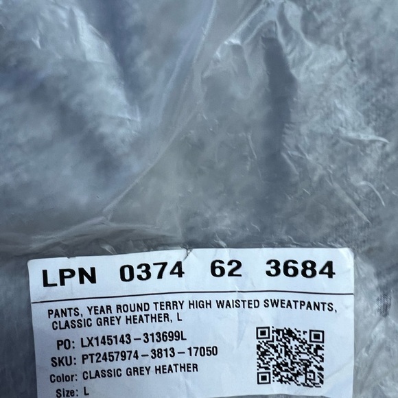 NEW FABLETICS Year Round Terry High-Waisted Sweatpant Size: Large - Picture 5 of 9